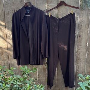 Eileen Fisher Chocolate Brown Suit Set